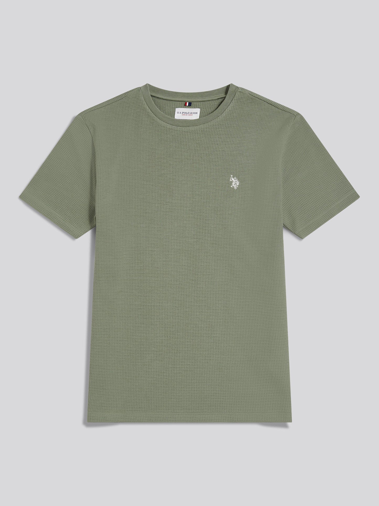 Mens Waffle Jersey T-Shirt Sea Spray