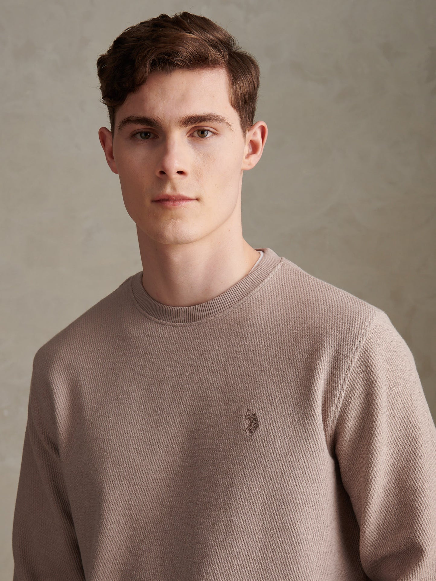 Mens Smart Texture Jersey Crew Sweatshirt Atmosphere