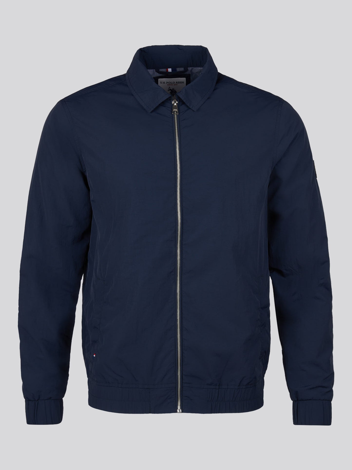 Mens Zip Through Bomber Jacket Dark Sapphire Navy
