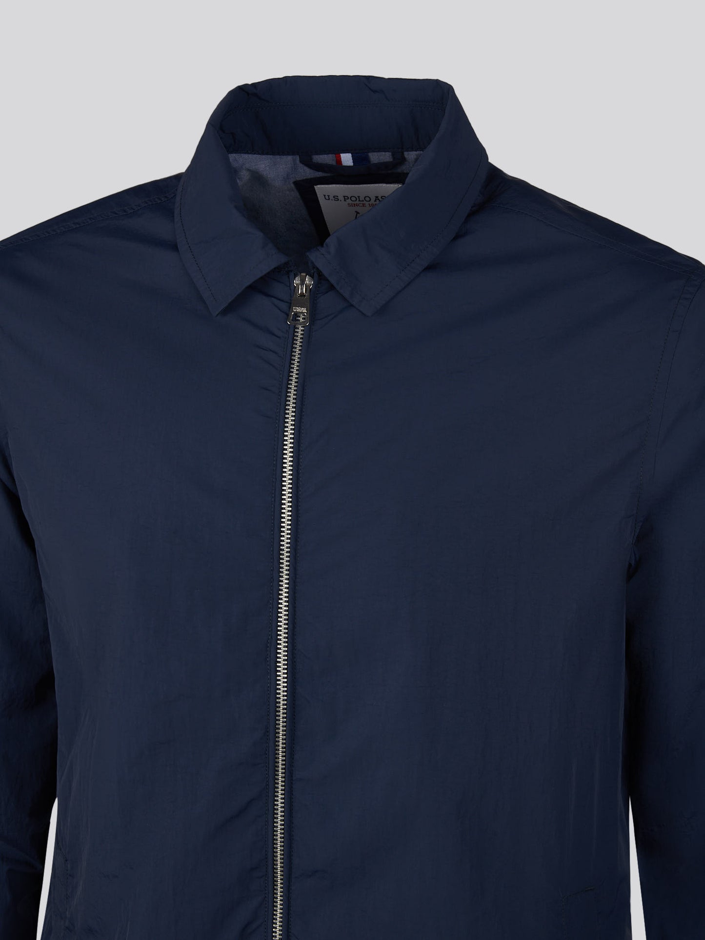Mens Zip Through Bomber Jacket Dark Sapphire Navy