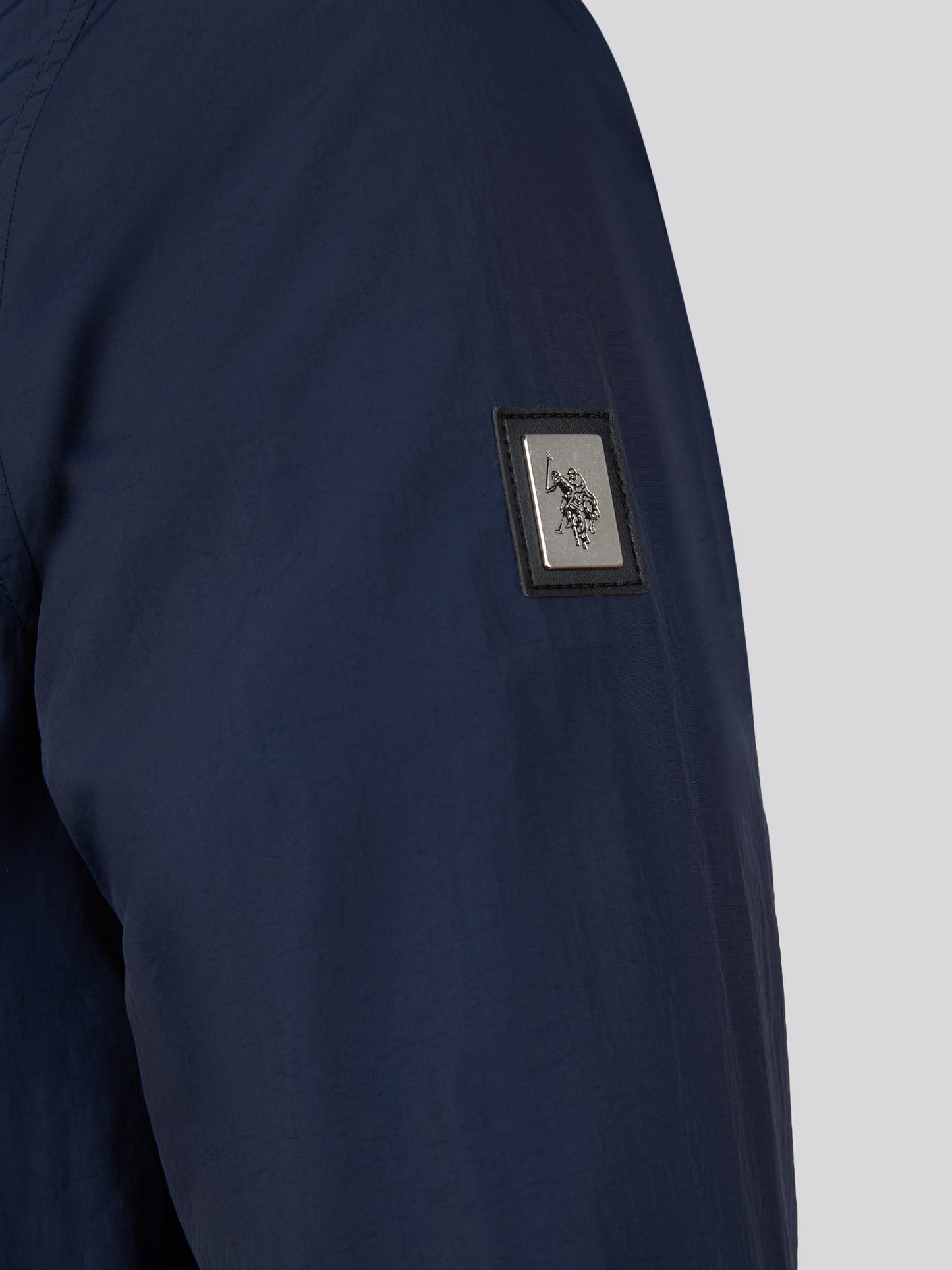 Mens Zip Through Bomber Jacket Dark Sapphire Navy
