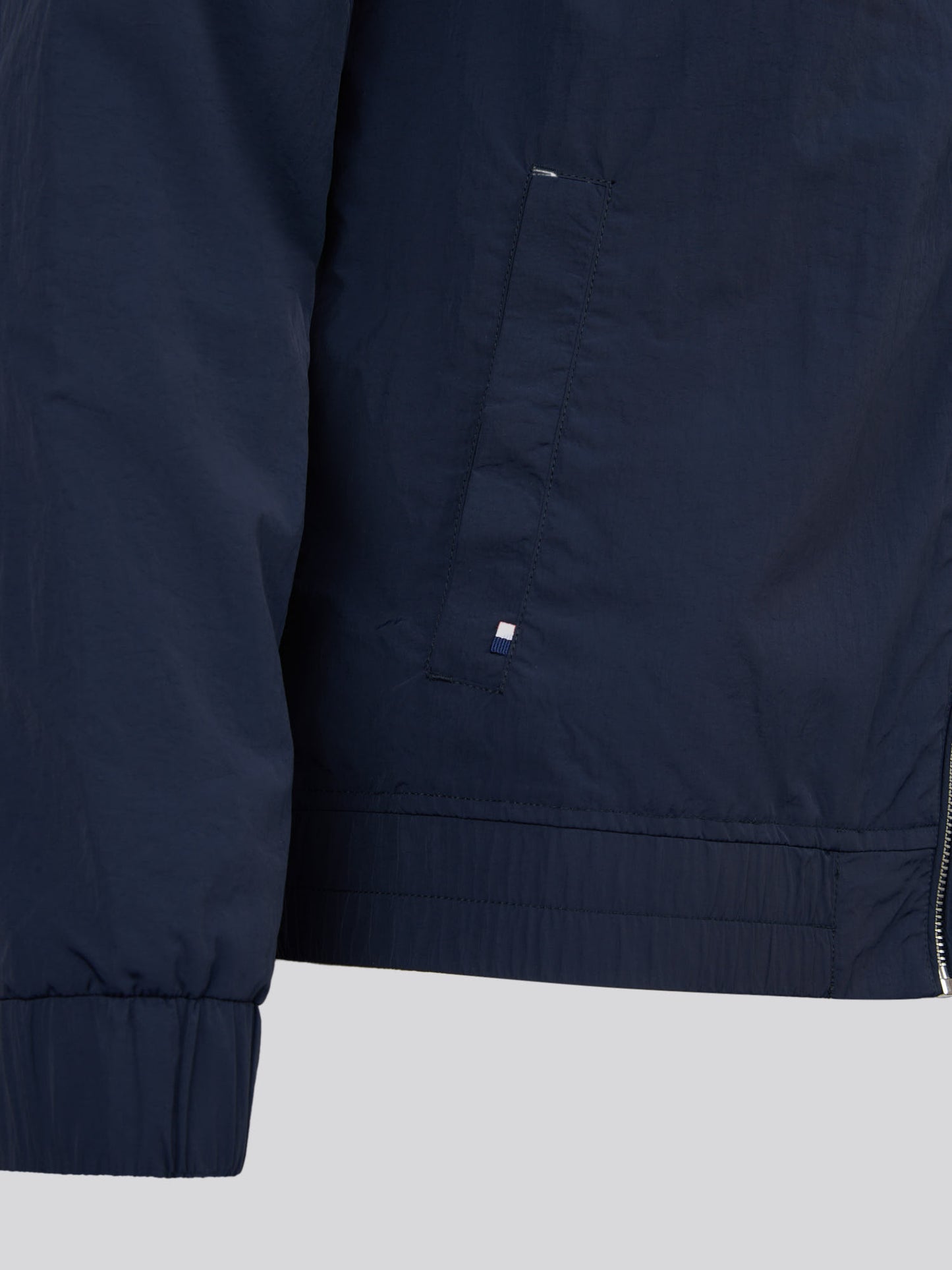 Mens Zip Through Bomber Jacket Dark Sapphire Navy