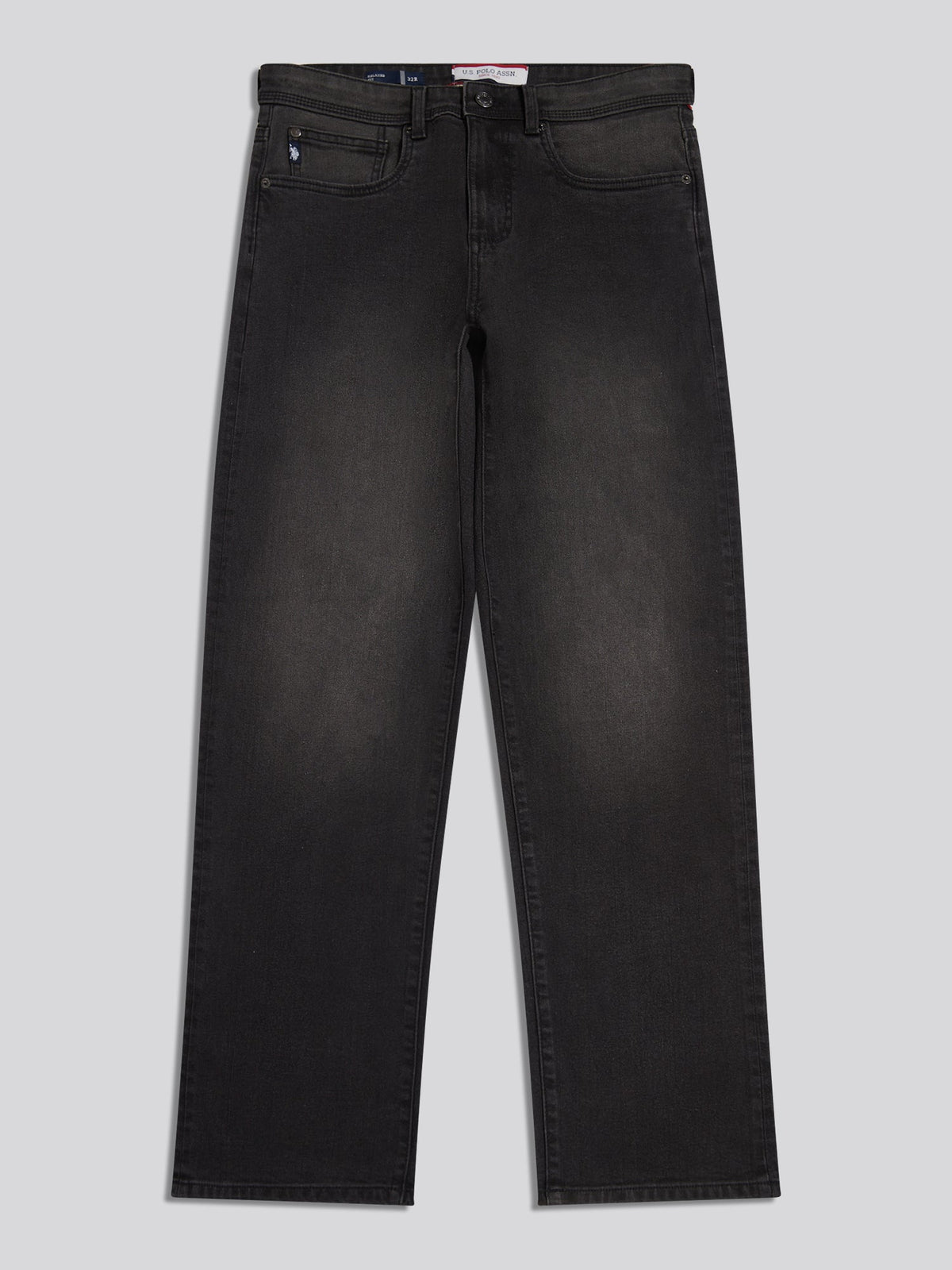 Mens Relaxed Fit Jean Distressed Black