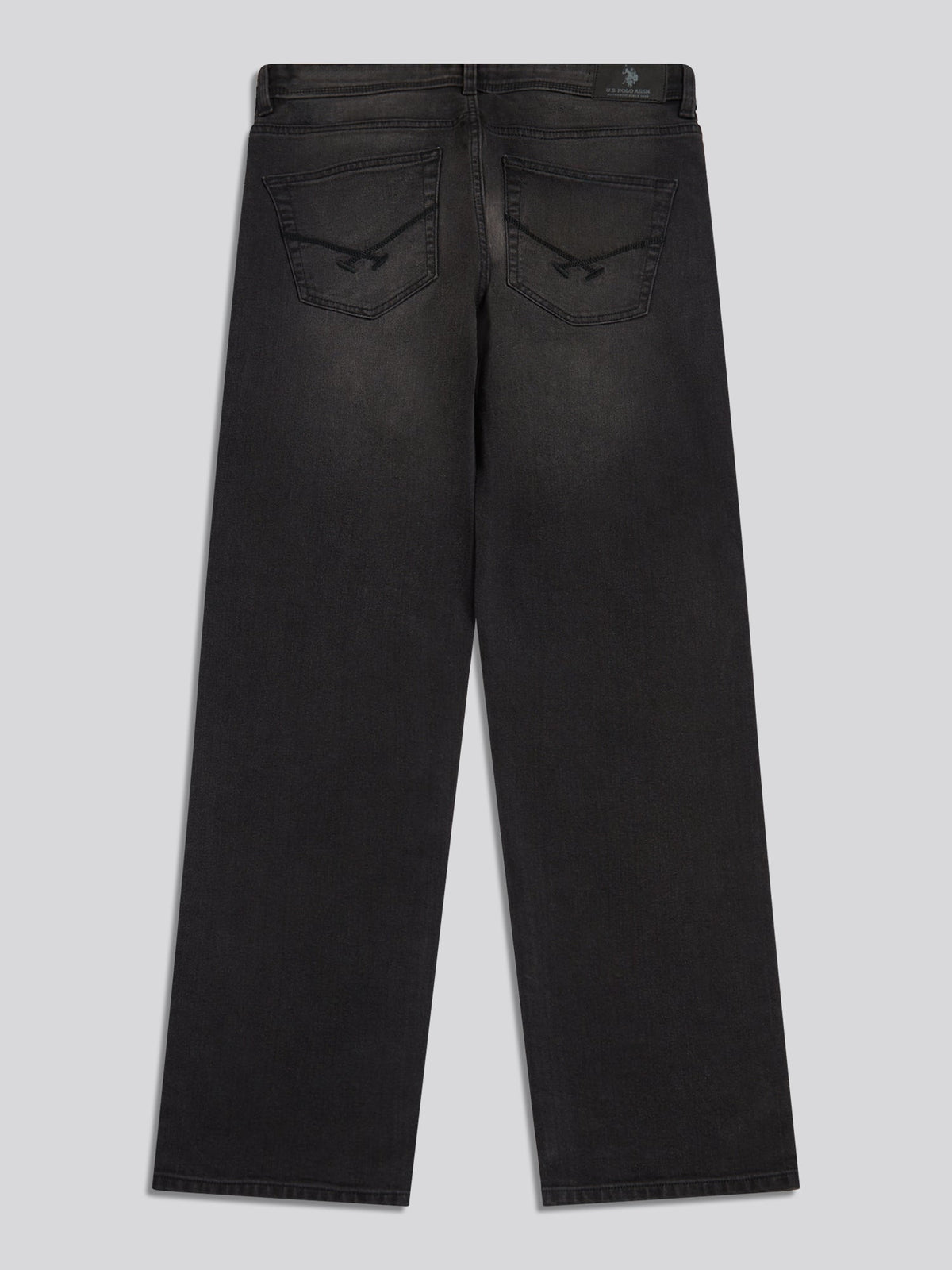 Mens Relaxed Fit Jean Distressed Black