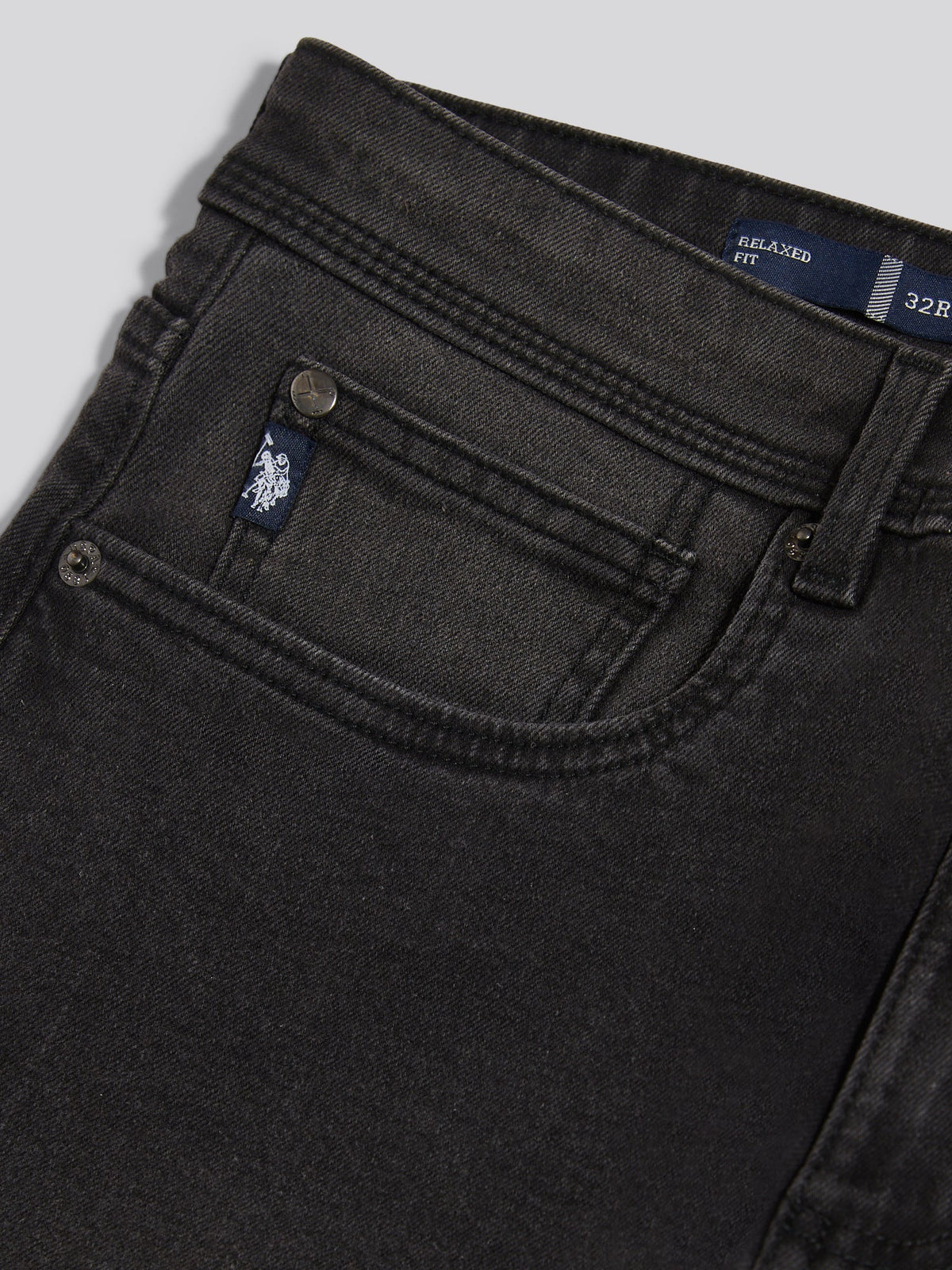 Mens Relaxed Fit Jean Distressed Black