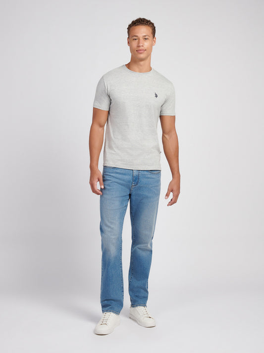 Mens Straight Fit Jean in Blue Wash