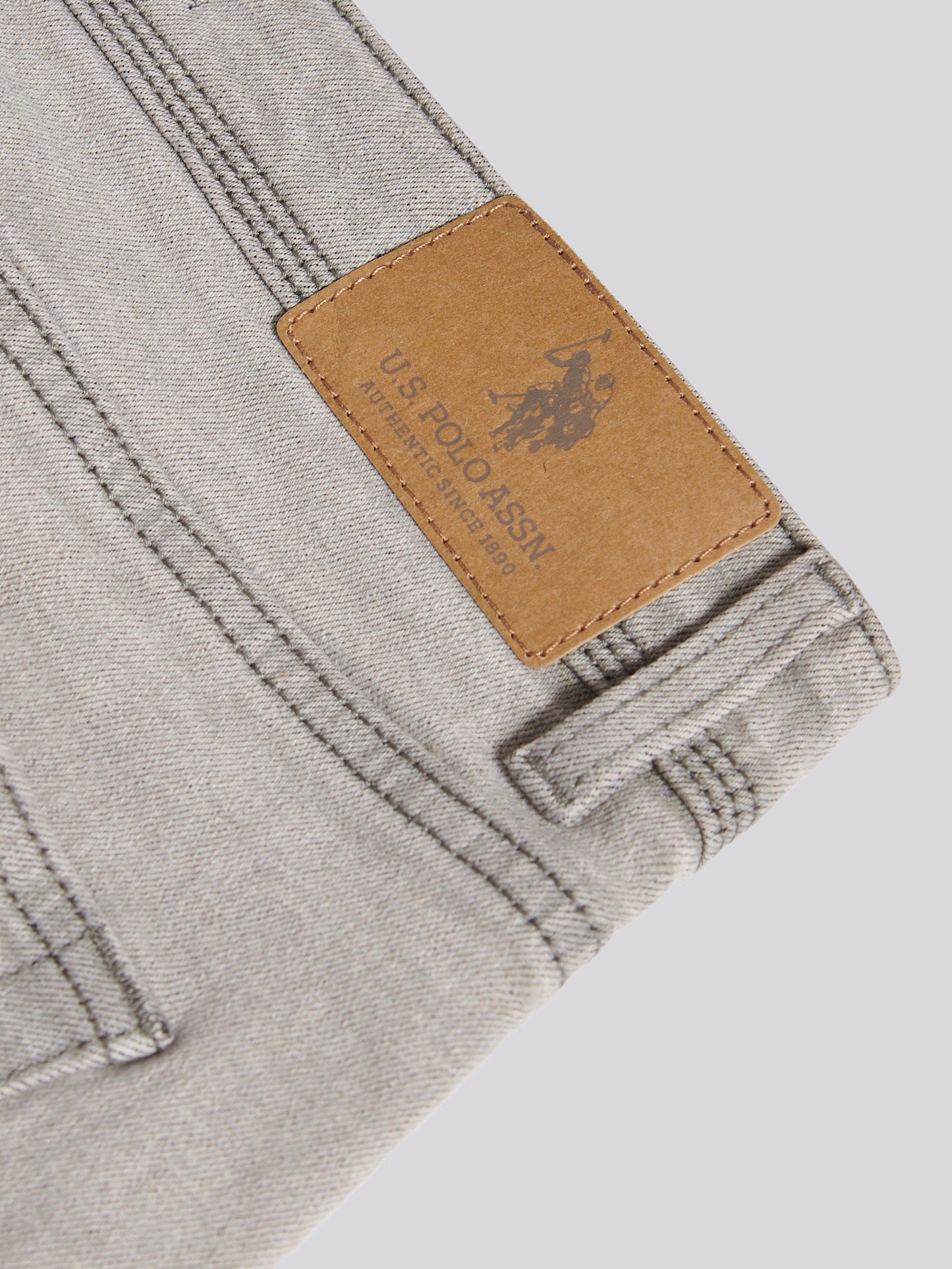 Mens Straight Fit Jean in Dark Grey Stone Wash