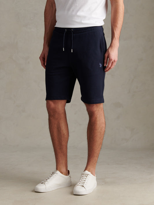 Mens Twill Texture Jersey Short Dark Sapphire Navy / Moonlight Blue DHM