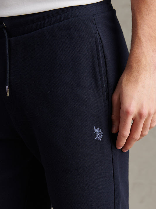 Mens Twill Texture Jersey Short Dark Sapphire Navy / Moonlight Blue DHM