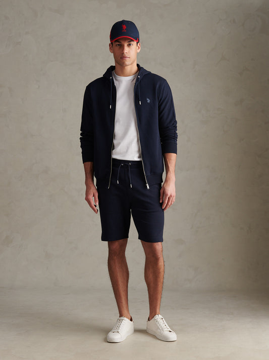 Mens Twill Texture Jersey Short Dark Sapphire Navy / Moonlight Blue DHM
