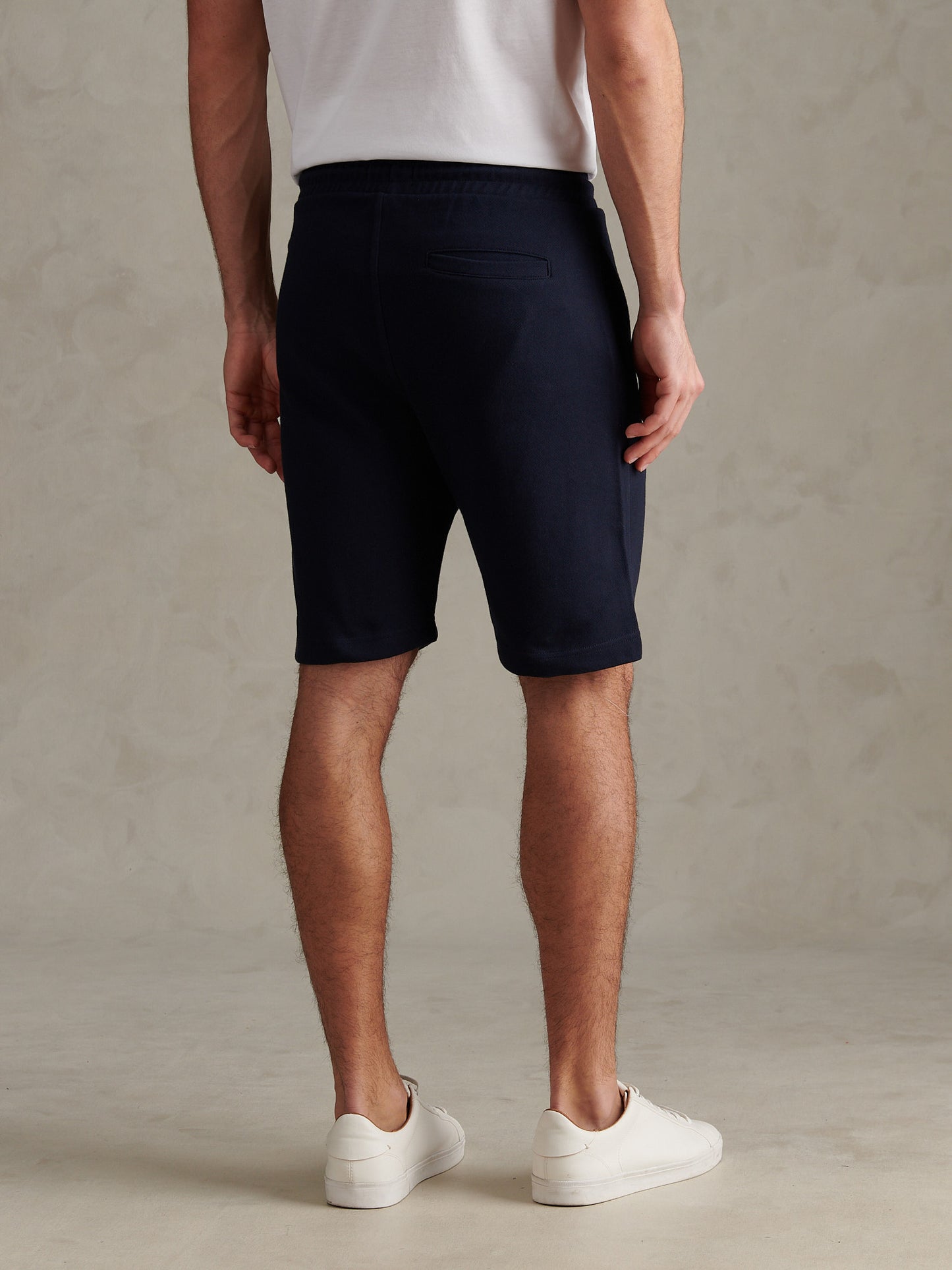 Mens Twill Texture Jersey Short Dark Sapphire Navy / Moonlight Blue DHM