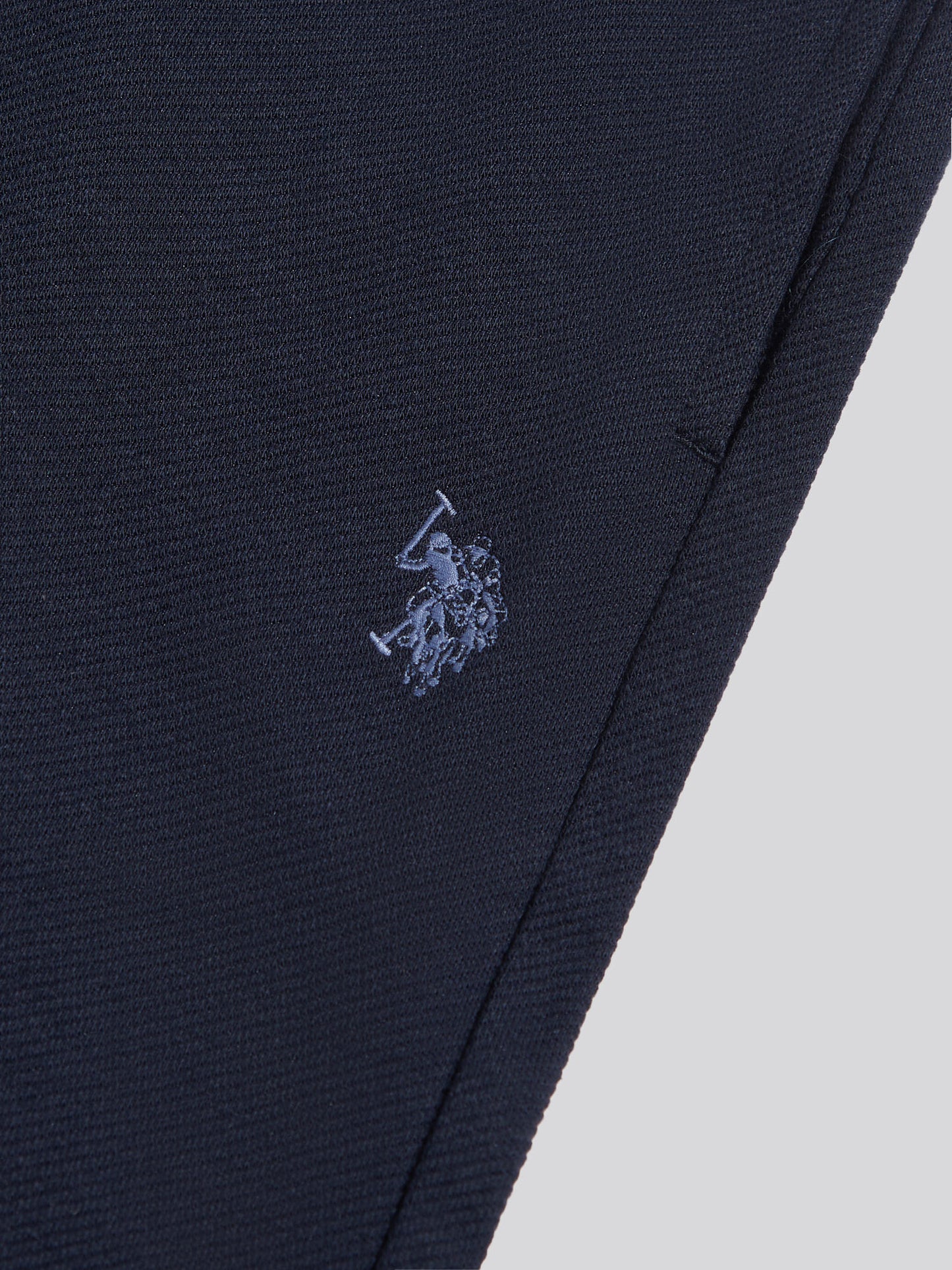 Mens Twill Texture Jersey Short Dark Sapphire Navy / Moonlight Blue DHM