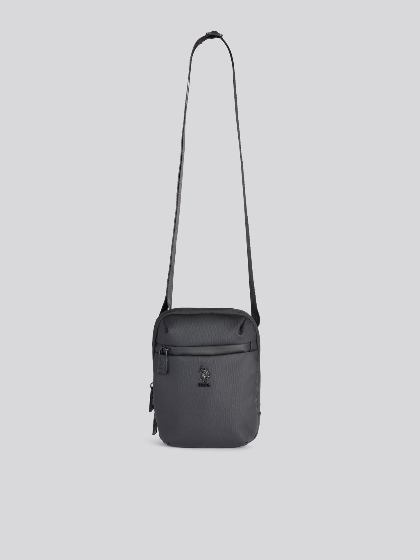Mens Small Arrowhead Crossbody Bag in Black