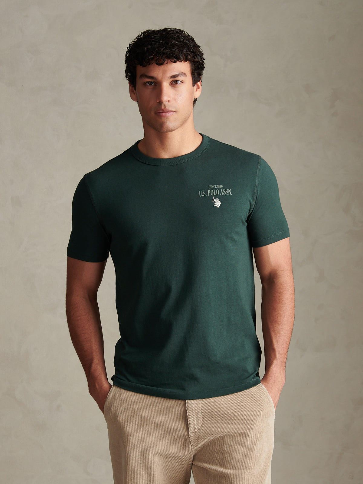 Mens Authentic Front & Back Graphic T-Shirt Green Gables