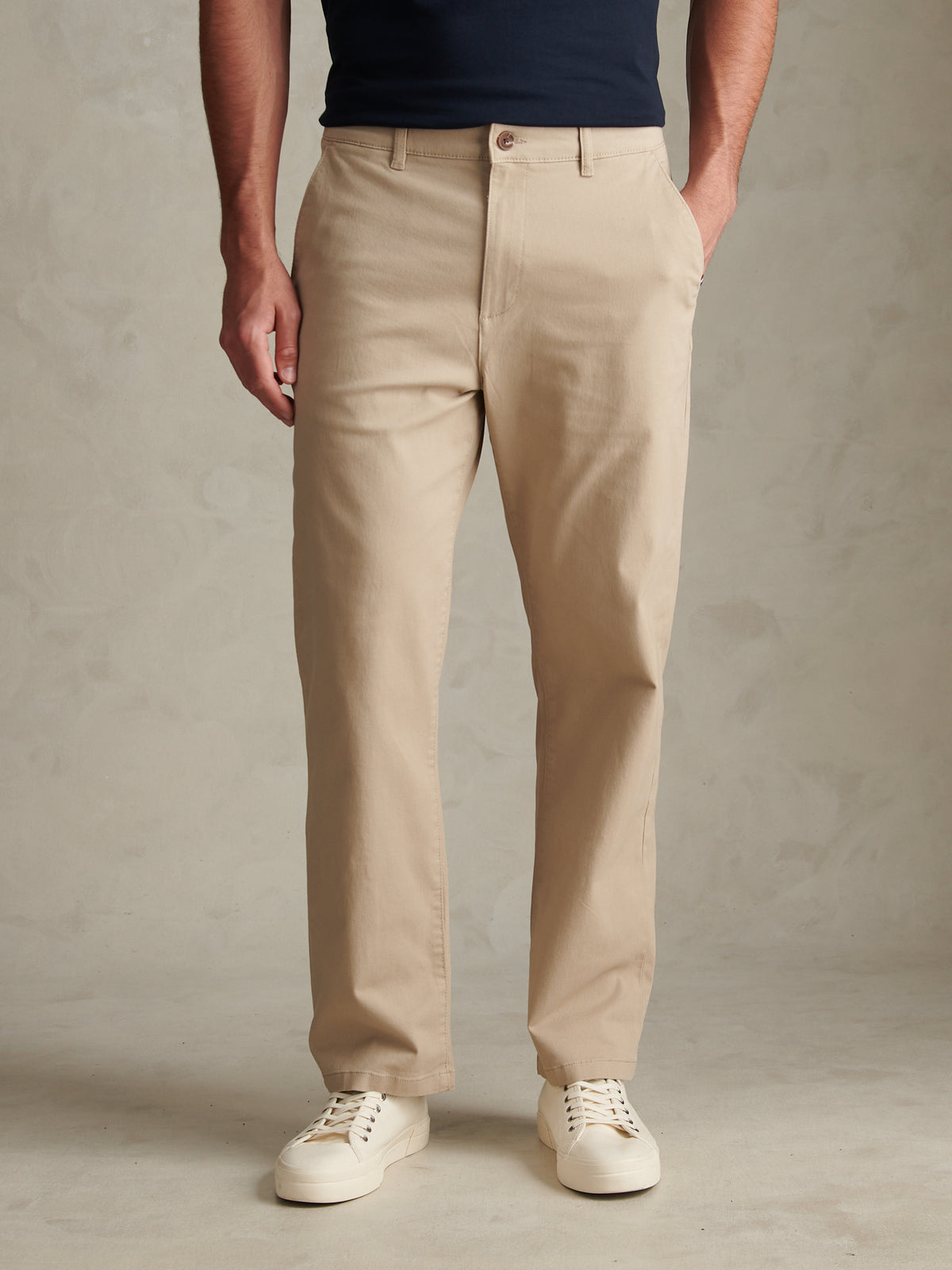Mens Relaxed Fit Stretch Chinos Trench Coat