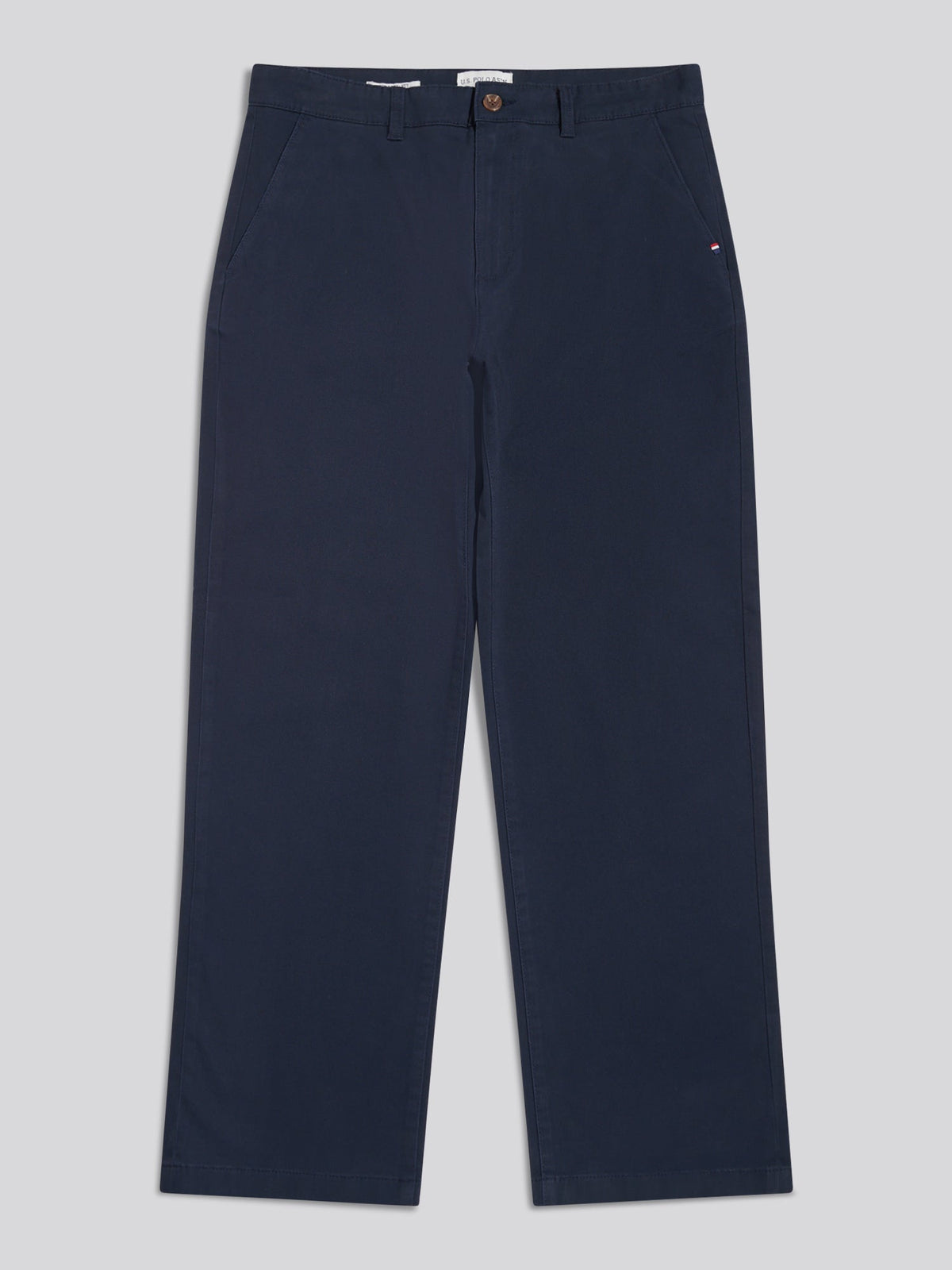 Mens Relaxed Fit Stretch Chinos Dark Sapphire Navy / Haute Red DHM