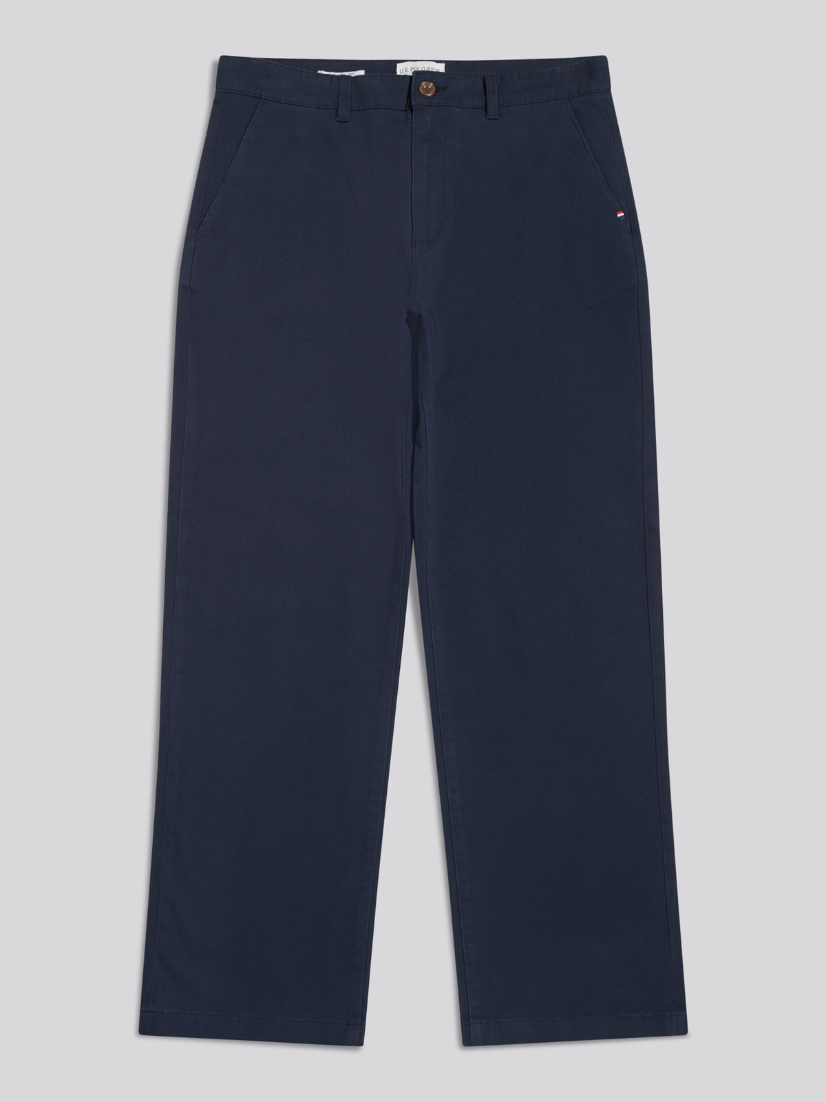 Mens Relaxed Fit Stretch Chinos Dark Sapphire Navy / Haute Red DHM