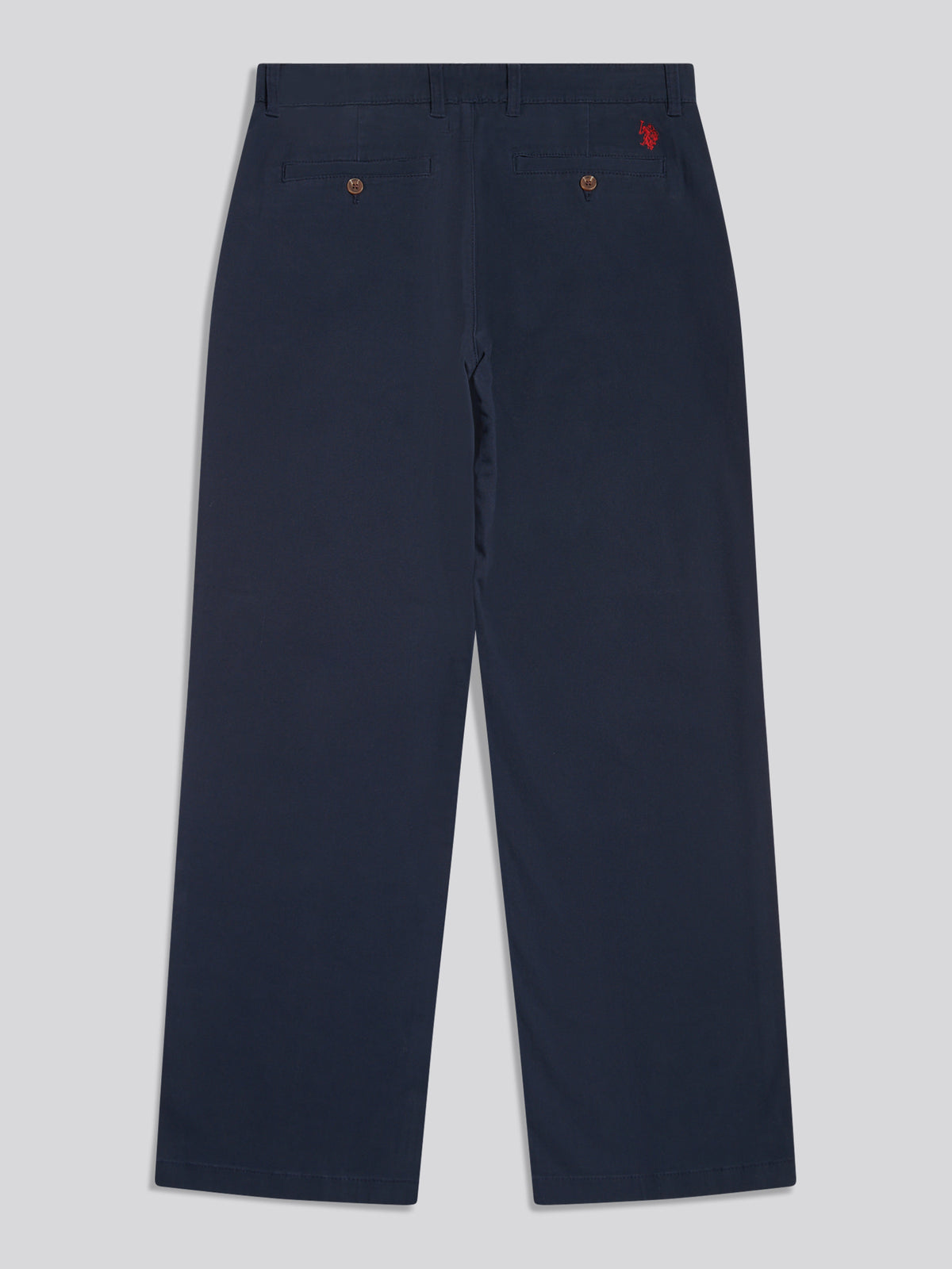 Mens Relaxed Fit Stretch Chinos Dark Sapphire Navy / Haute Red DHM