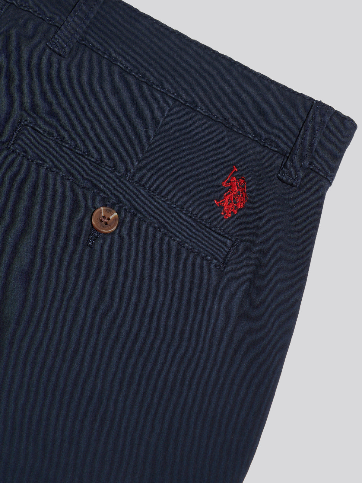 Mens Relaxed Fit Stretch Chinos Dark Sapphire Navy / Haute Red DHM