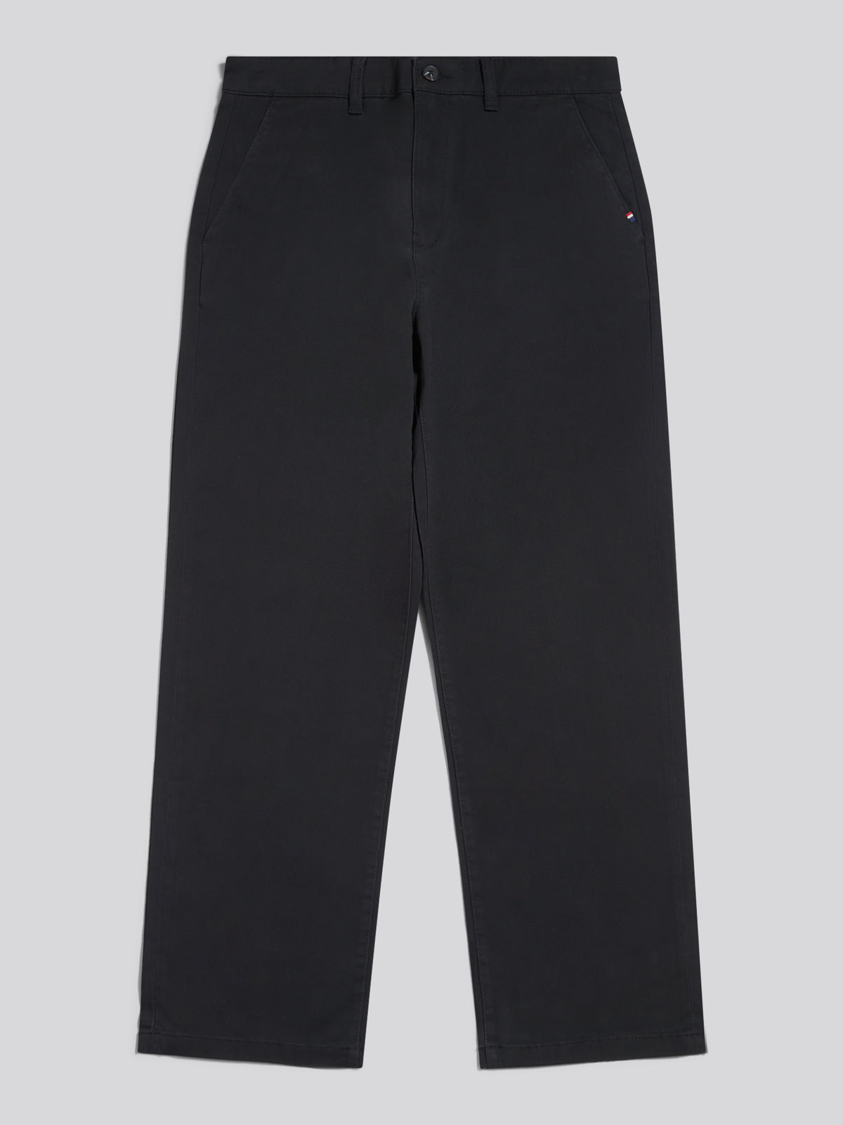 Mens Relaxed Fit Stretch Chinos Black Bright White DHM