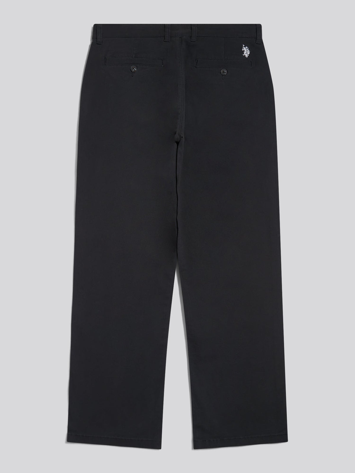 Mens Relaxed Fit Stretch Chinos Black Bright White DHM