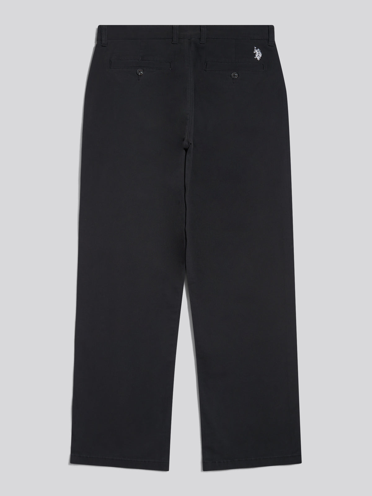 Mens Relaxed Fit Stretch Chinos Black Bright White DHM