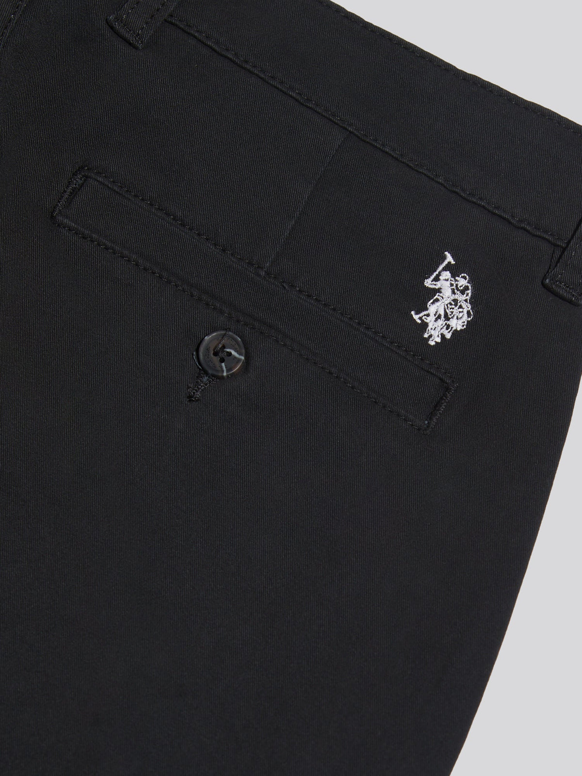 Mens Relaxed Fit Stretch Chinos Black Bright White DHM