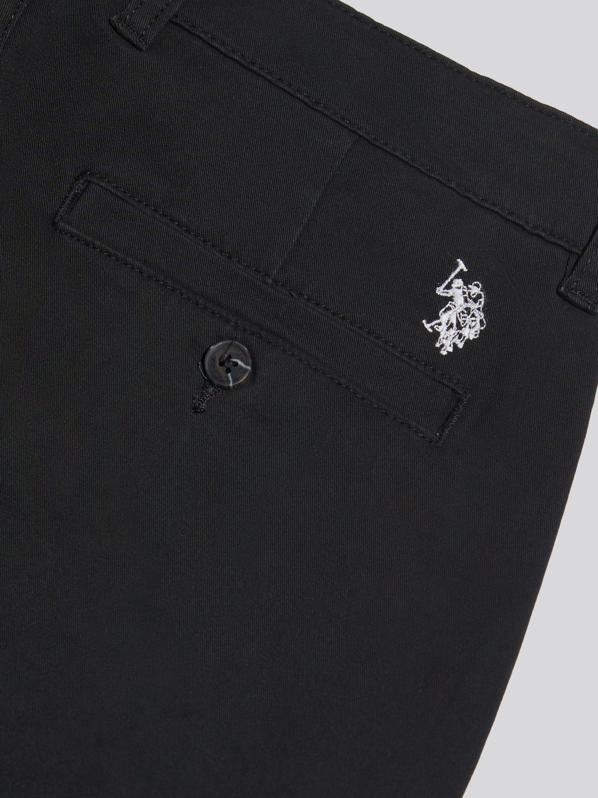 Mens Relaxed Fit Stretch Chinos Black Bright White DHM