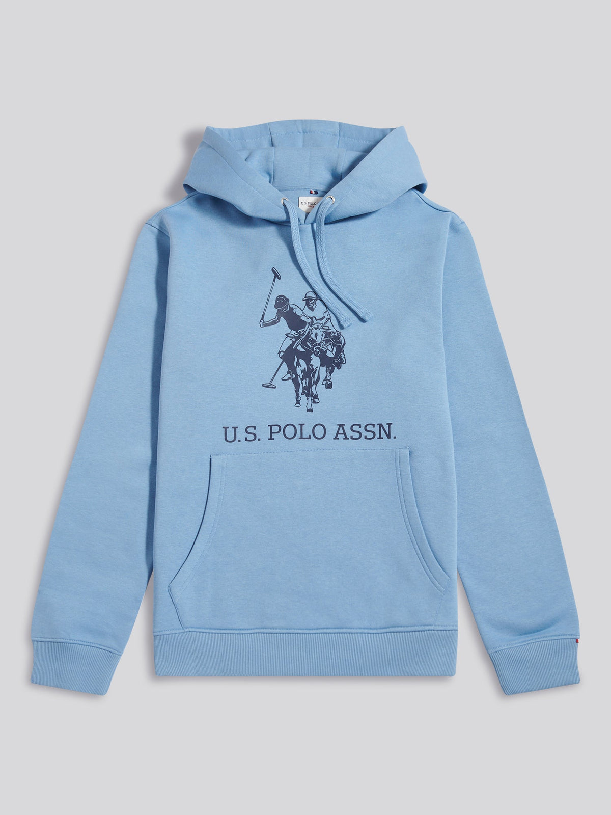 Mens Large Double Horsemen Graphic Hoodie Ashleigh Blue