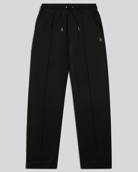 Mens Interlock Pintuck Joggers Black