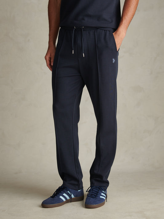 Mens Interlock Pintuck Joggers Dark Sapphire Navy / Moonlight Blue DHM