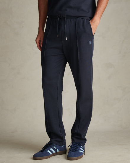 Mens Interlock Pintuck Joggers Dark Sapphire Navy / Moonlight Blue DHM