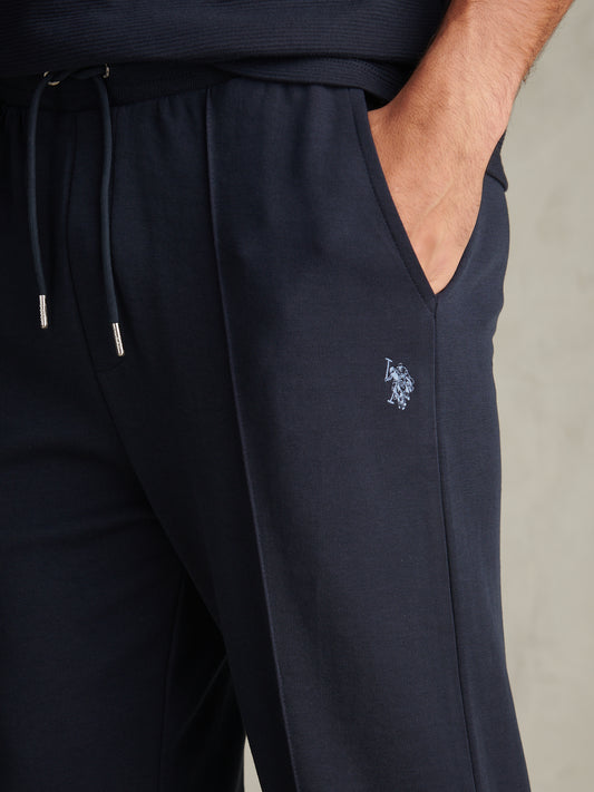 Mens Interlock Pintuck Joggers Dark Sapphire Navy / Moonlight Blue DHM