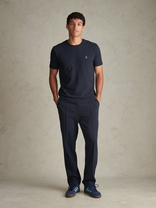 Mens Interlock Pintuck Joggers Dark Sapphire Navy / Moonlight Blue DHM