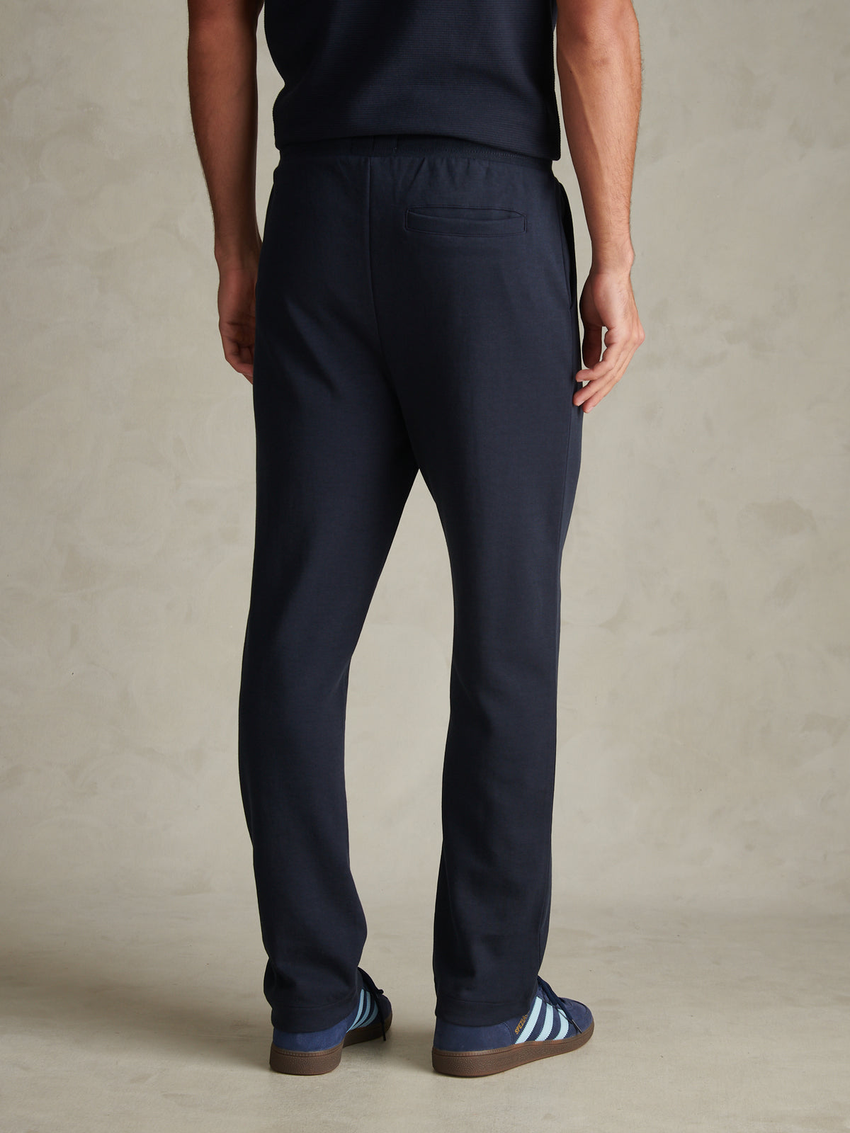 Mens Interlock Pintuck Joggers Dark Sapphire Navy / Moonlight Blue DHM
