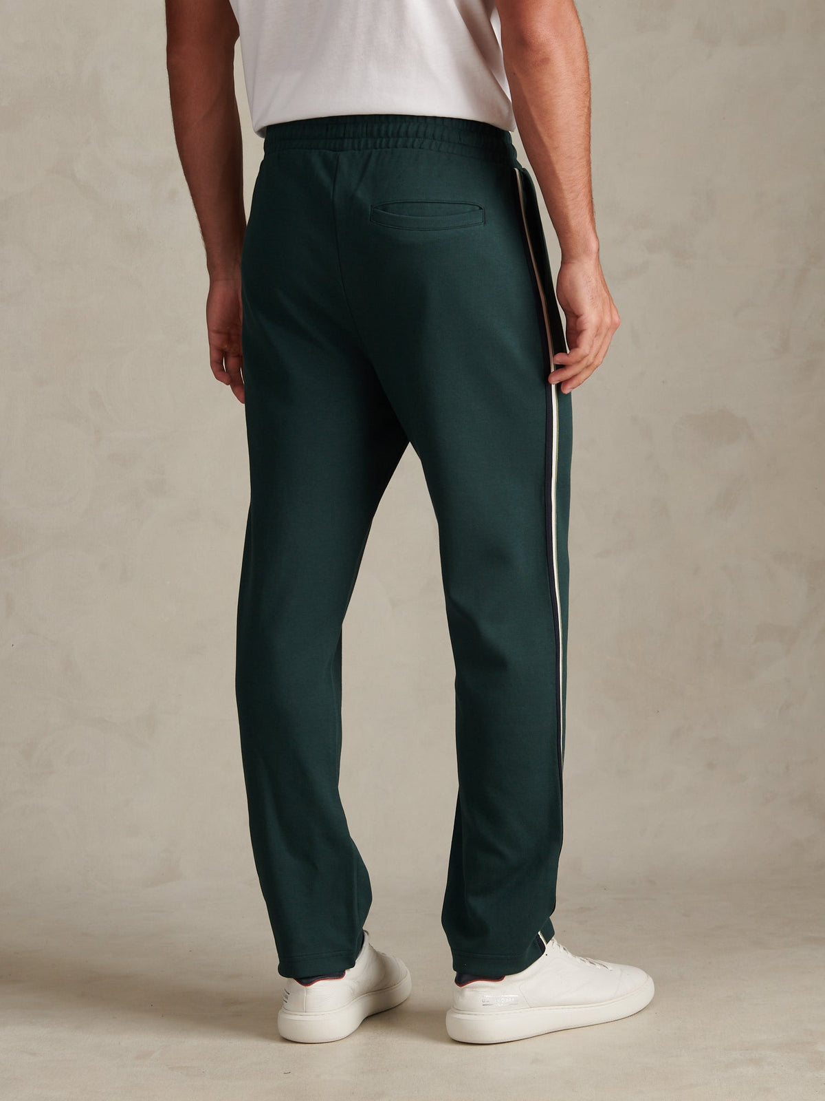 Mens Taped Pleated Tracksuit Joggers Green Gables
