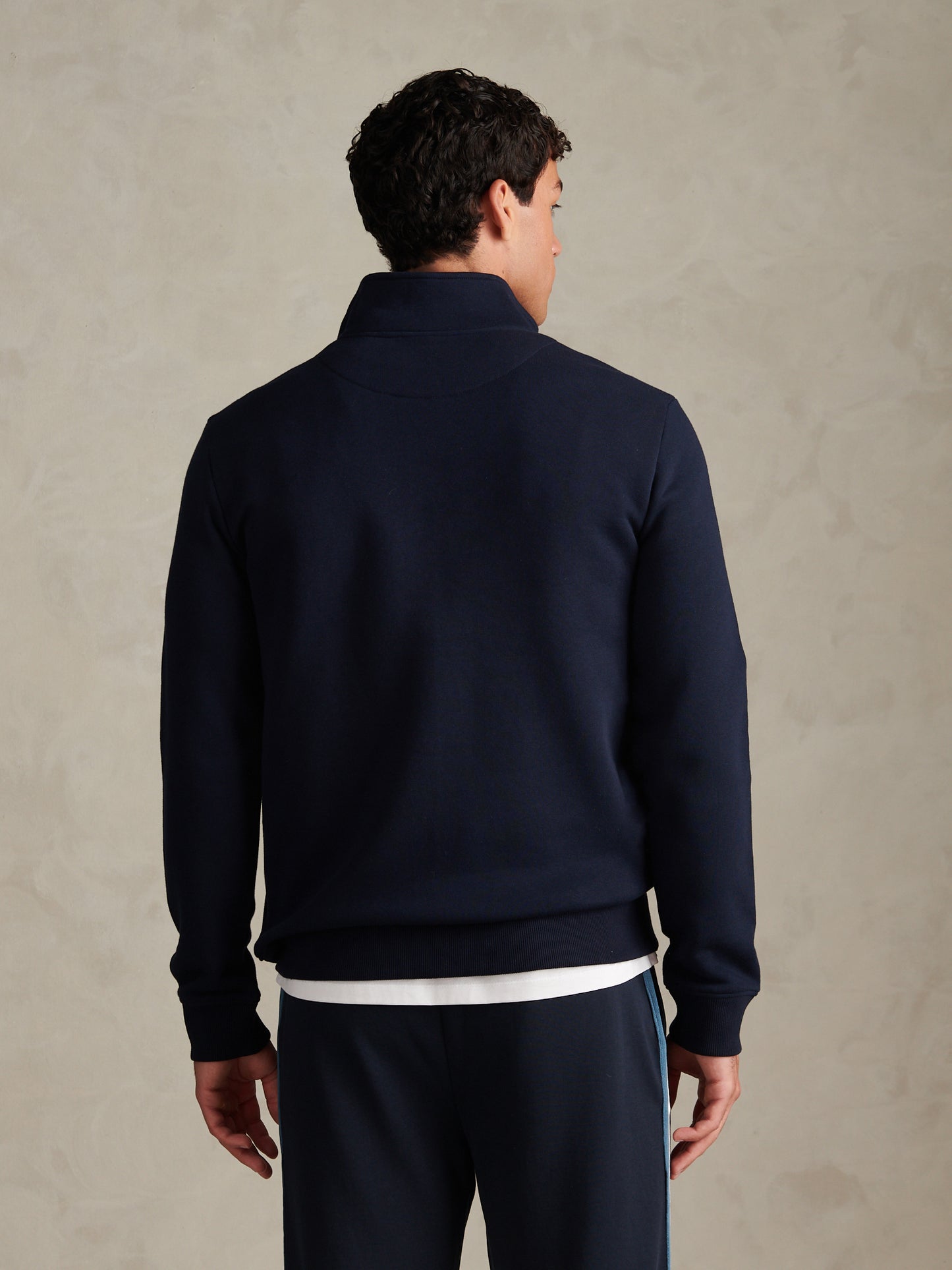 Mens Collegiate Goal Tournament Quarter Zip Sweatshirt Dark Sapphire Navy