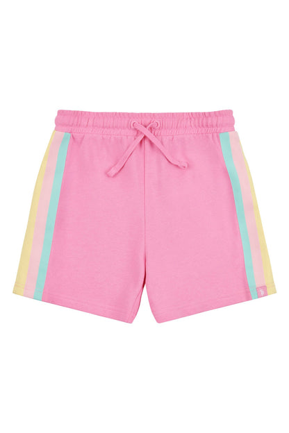 Girls Stripe Shorts in Pink Cosmos