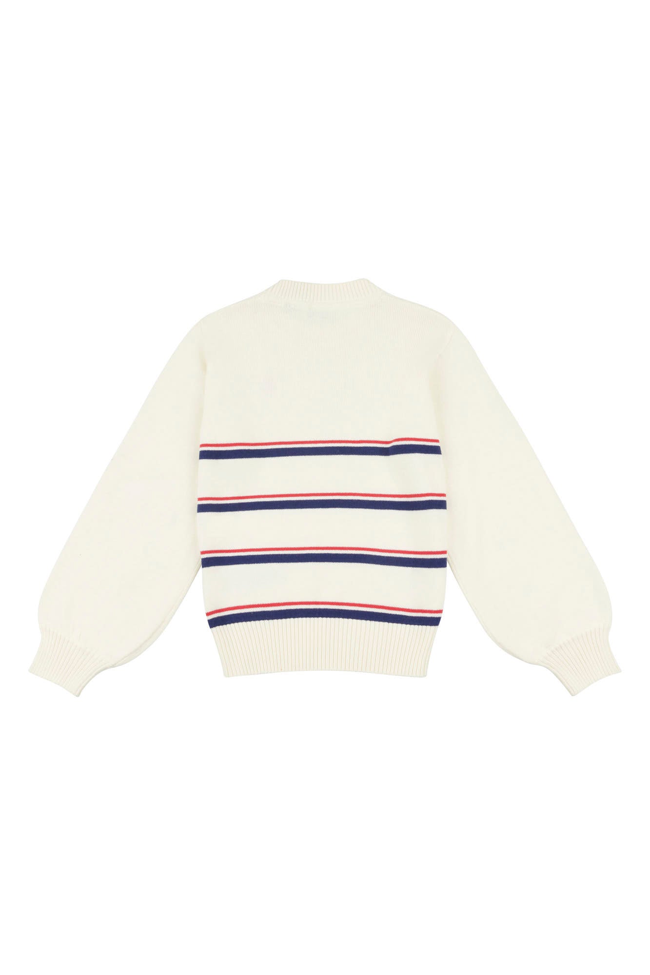 Girls Balloon Sleeve Jumper in Egret