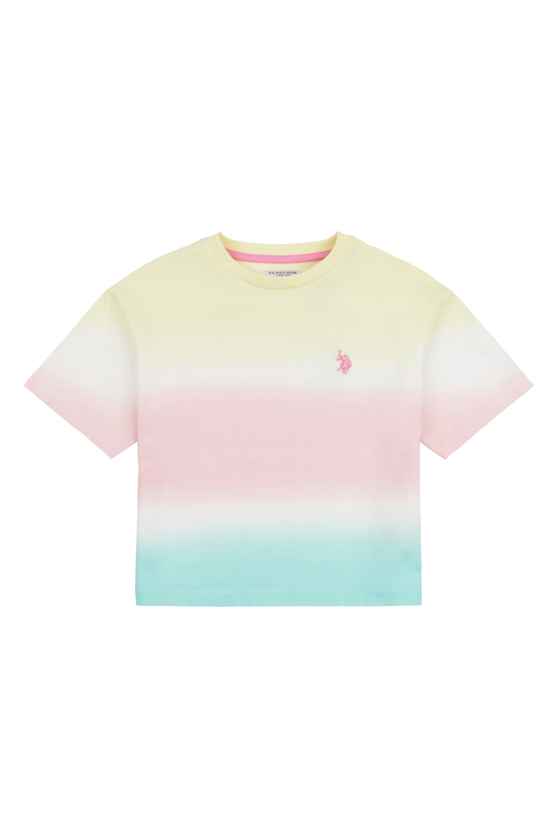 U.S. Polo Assn. Girls Ombre T-Shirt in Pink Cosmos