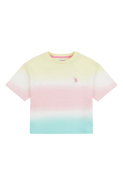 U.S. Polo Assn. Girls Ombre T-Shirt in Pink Cosmos