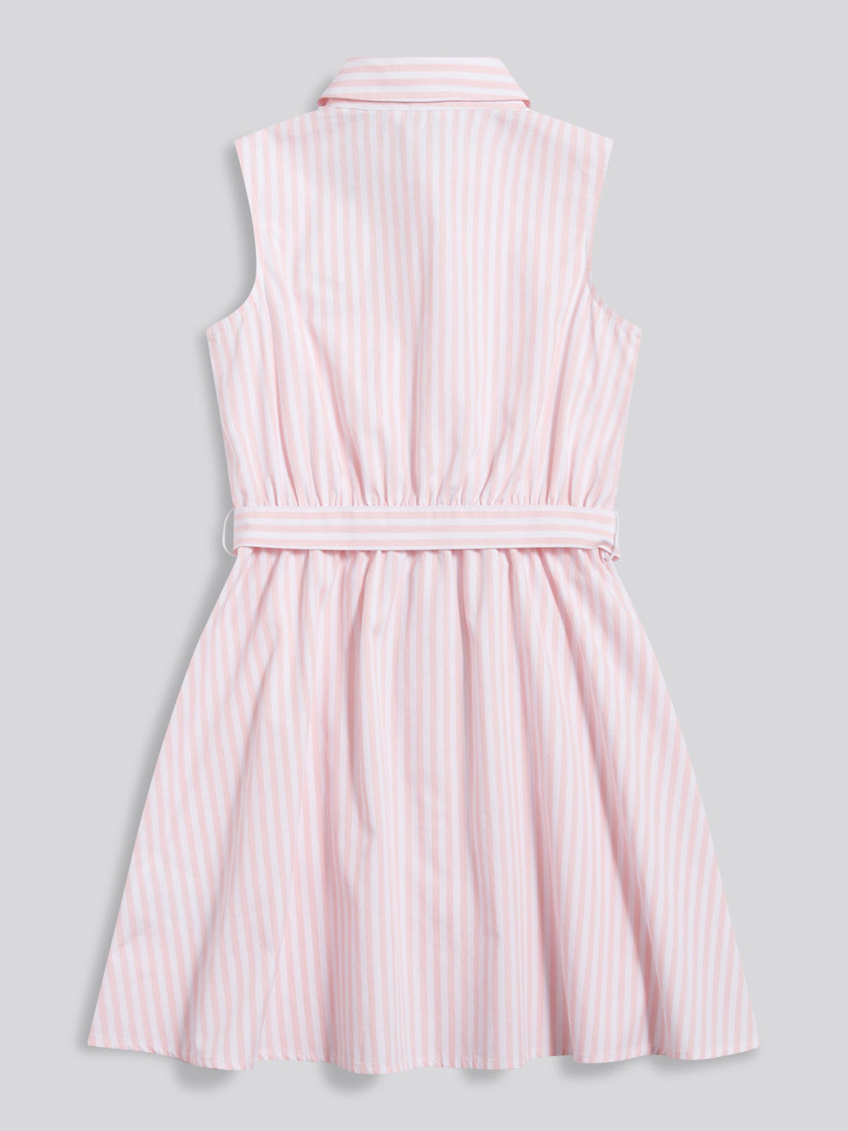 TGirls Striped Sleeveless Shirt Dress Crystal Rose