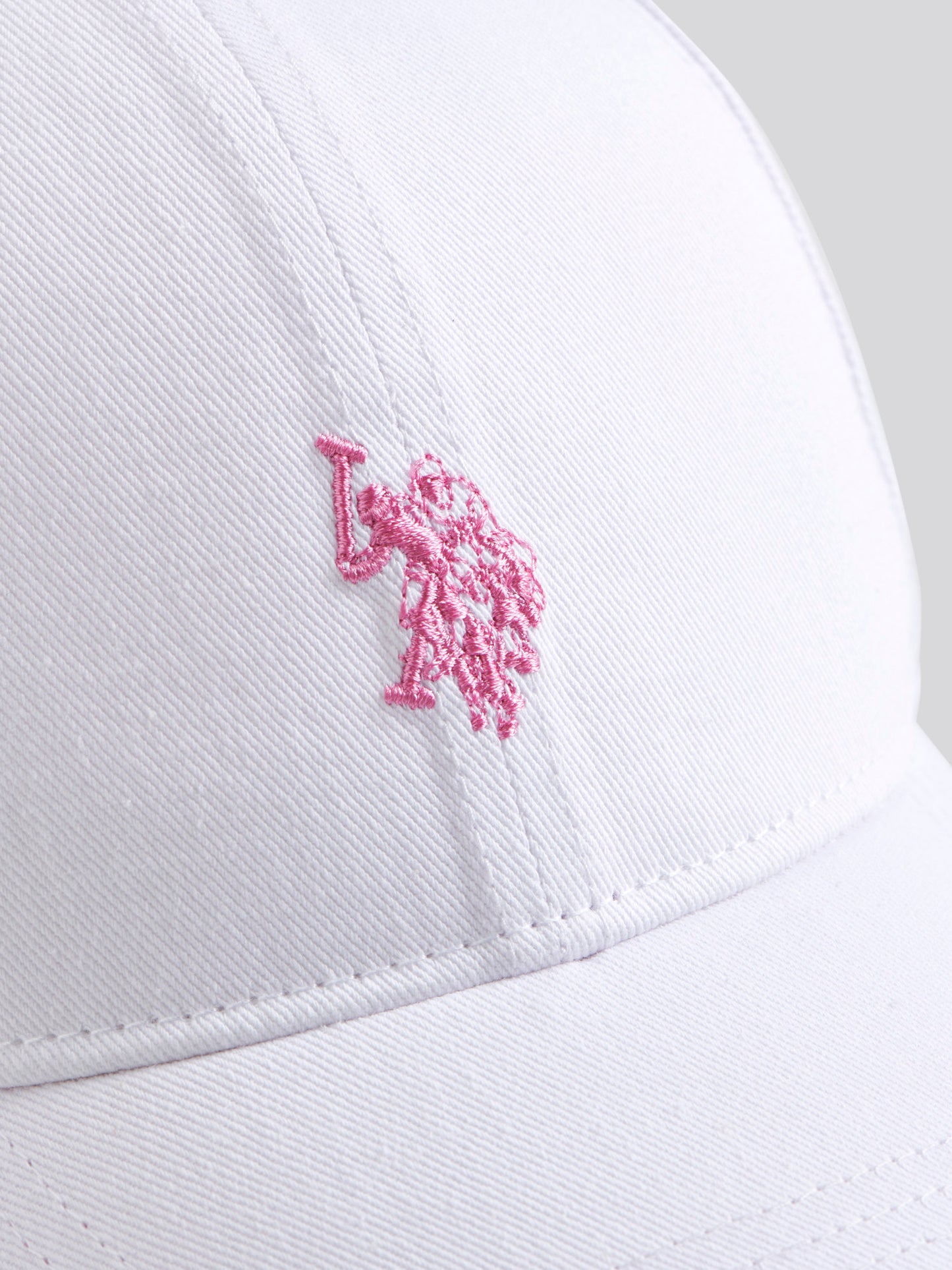 Girls Double Horsemen Cap in Bright White