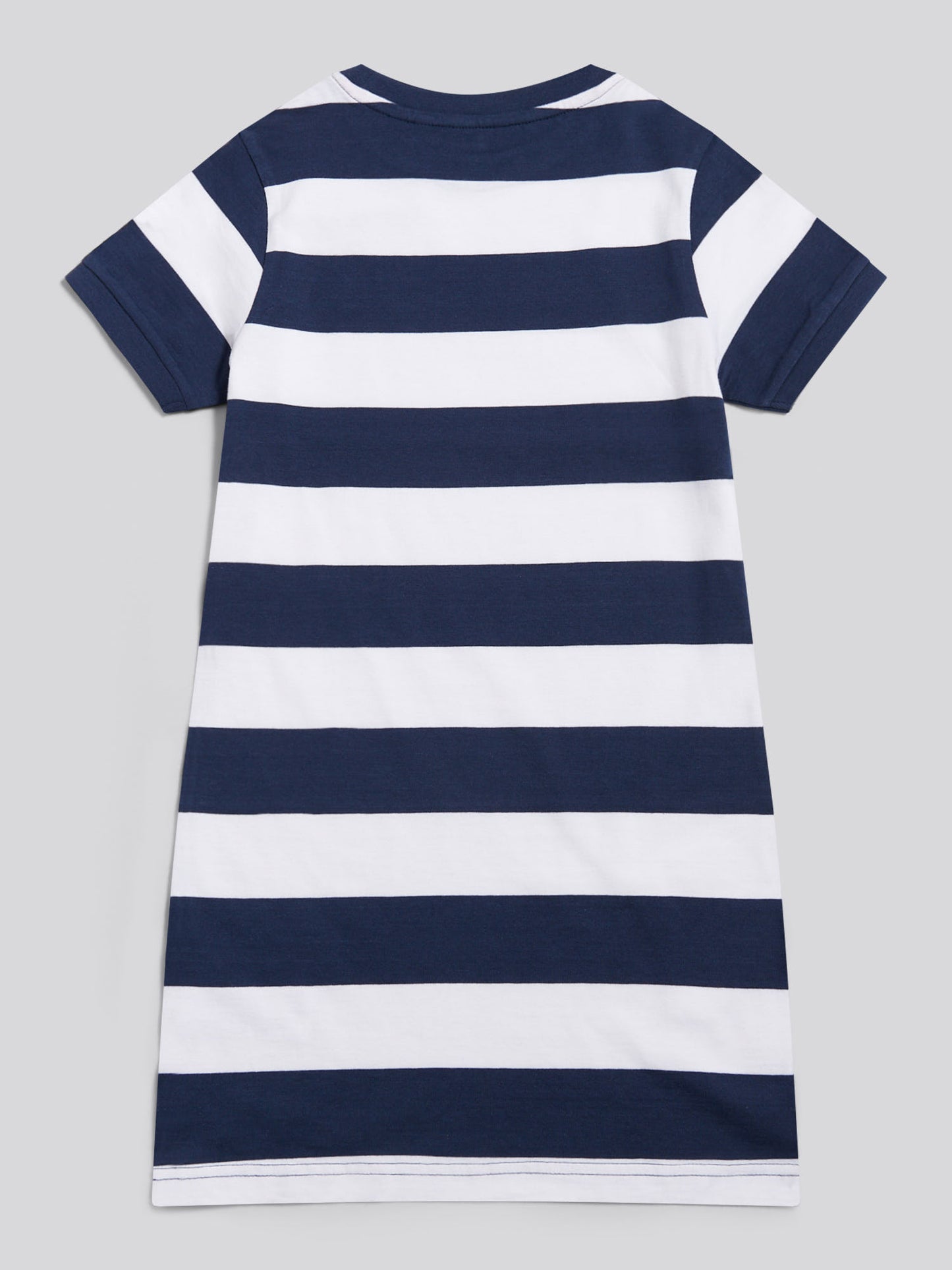 Girls Striped T-Shirt Dress Navy Iris