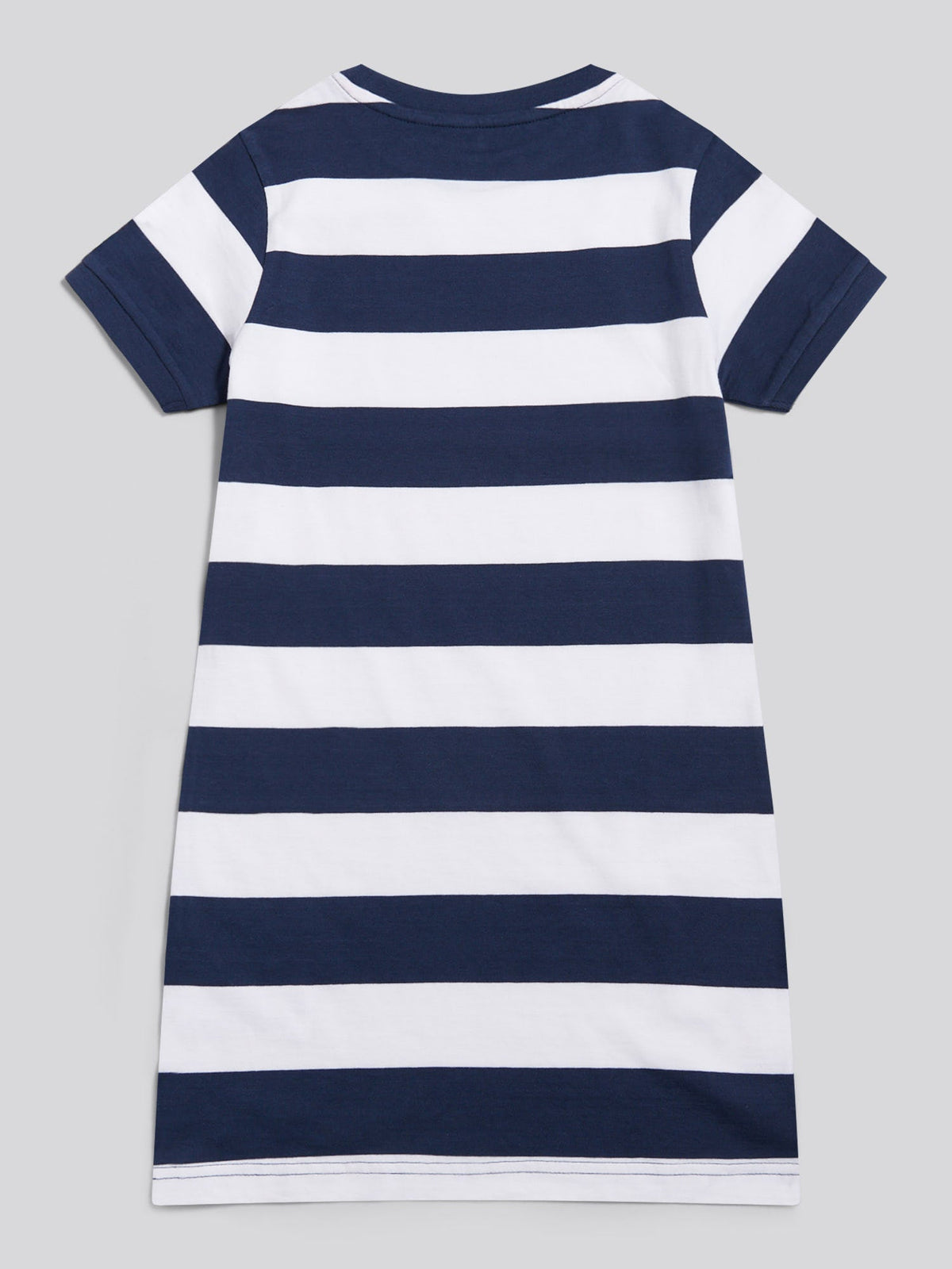 Girls Striped T-Shirt Dress Navy Iris