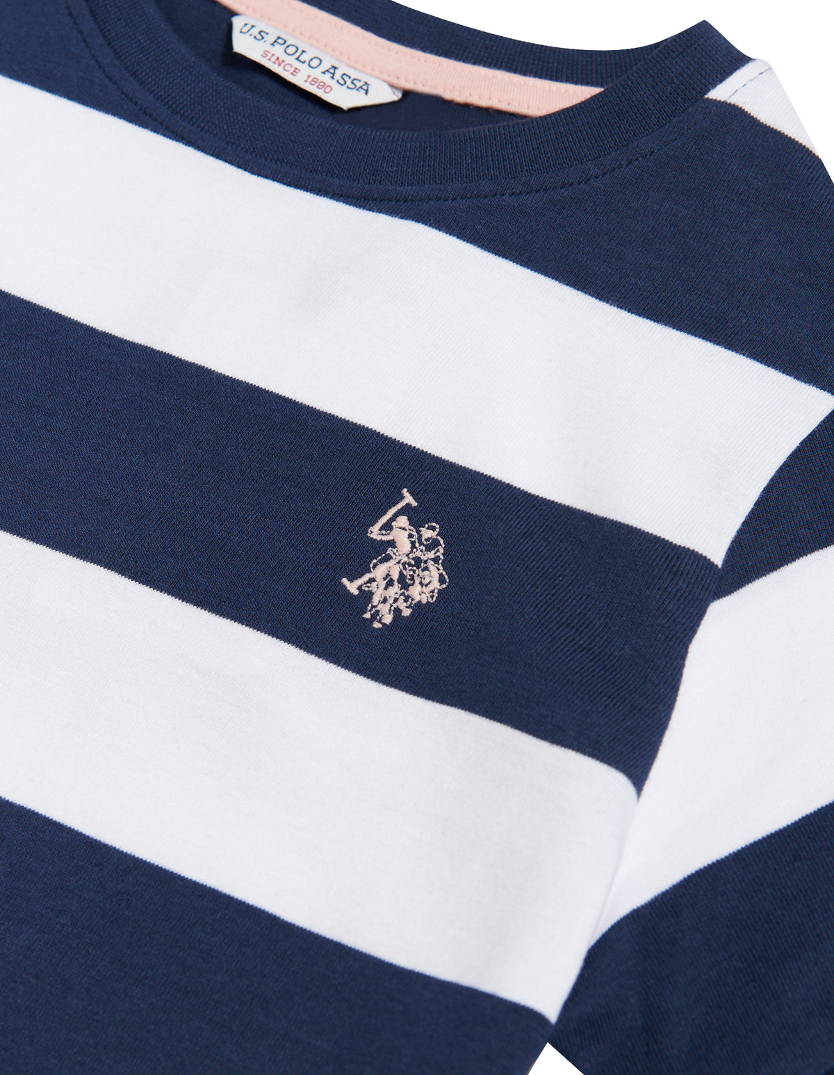 Girls Striped T-Shirt Dress Navy Iris