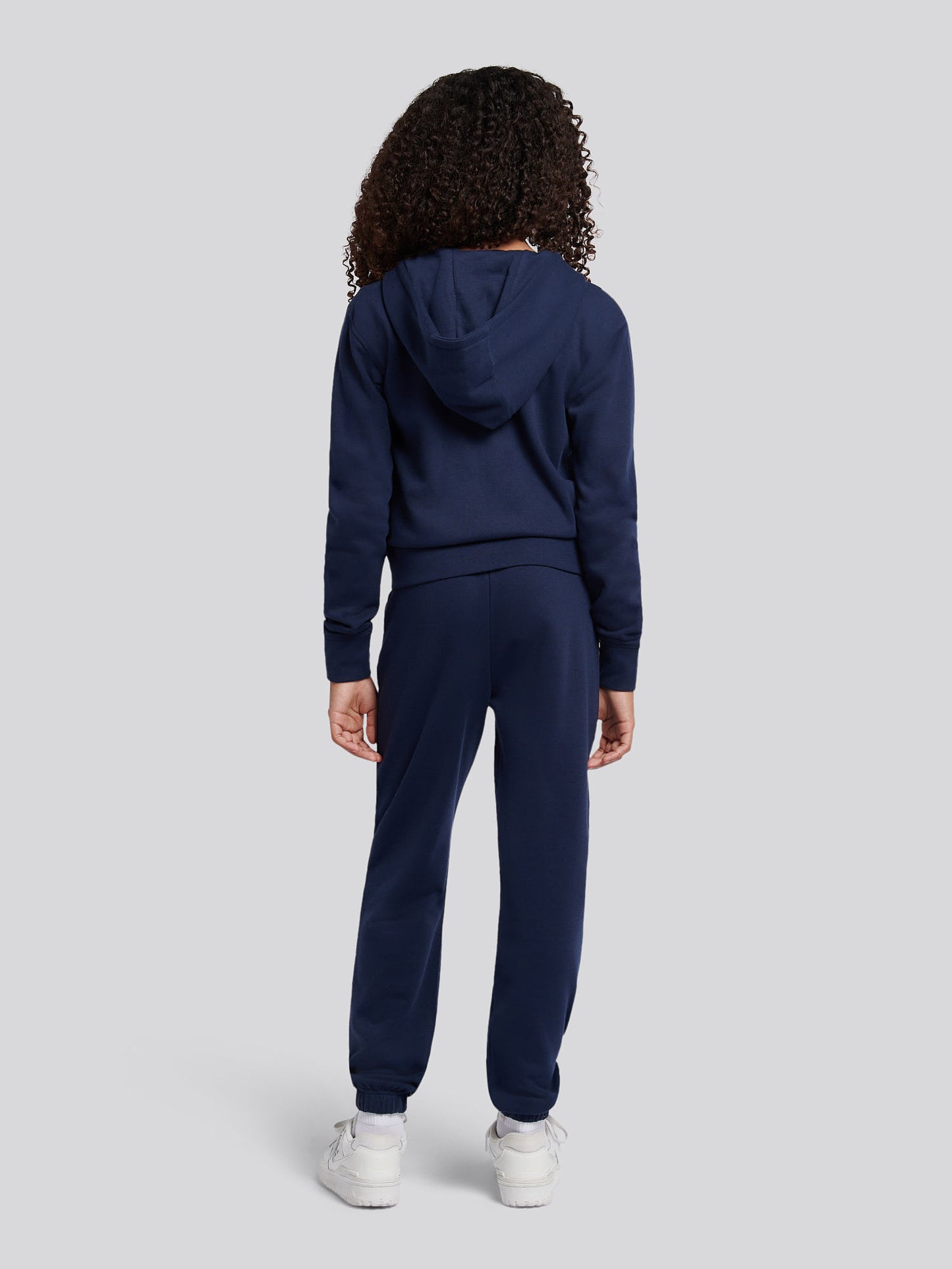Girls Zip Hoodie & Relaxed Fit Jogger Set in Navy Iris