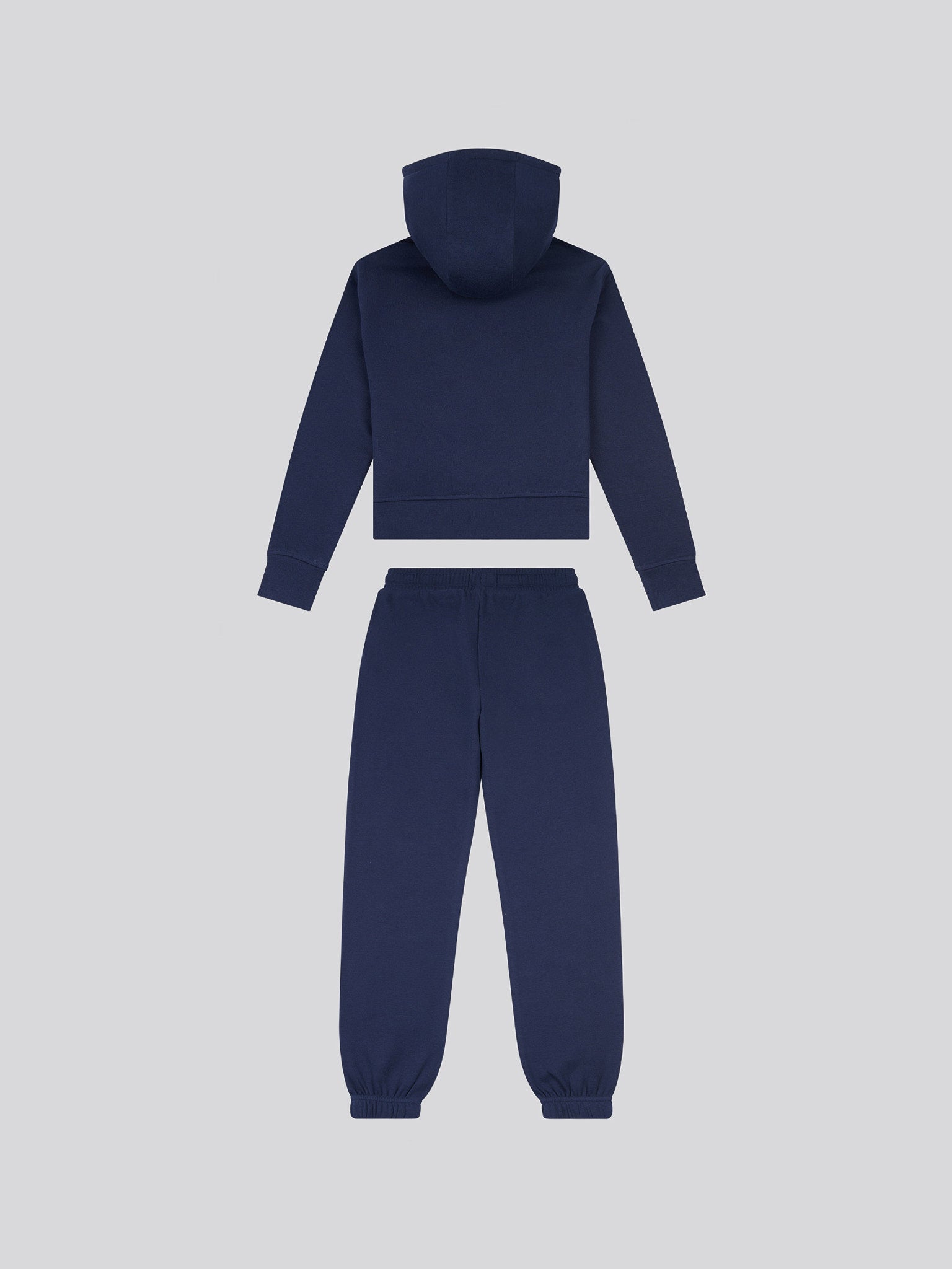 Girls Zip Hoodie & Relaxed Fit Jogger Set in Navy Iris