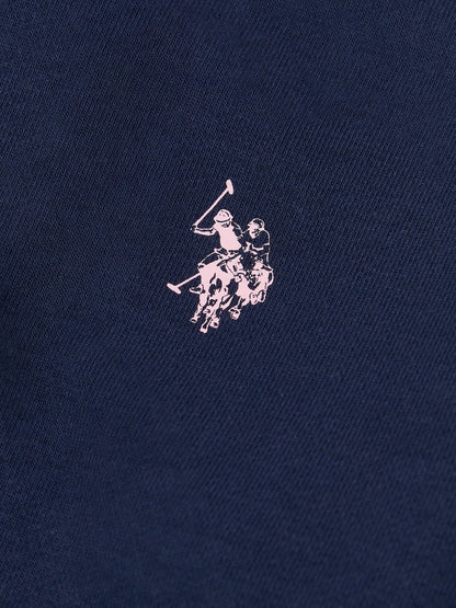 Girls Zip Hoodie & Relaxed Fit Jogger Set in Navy Iris
