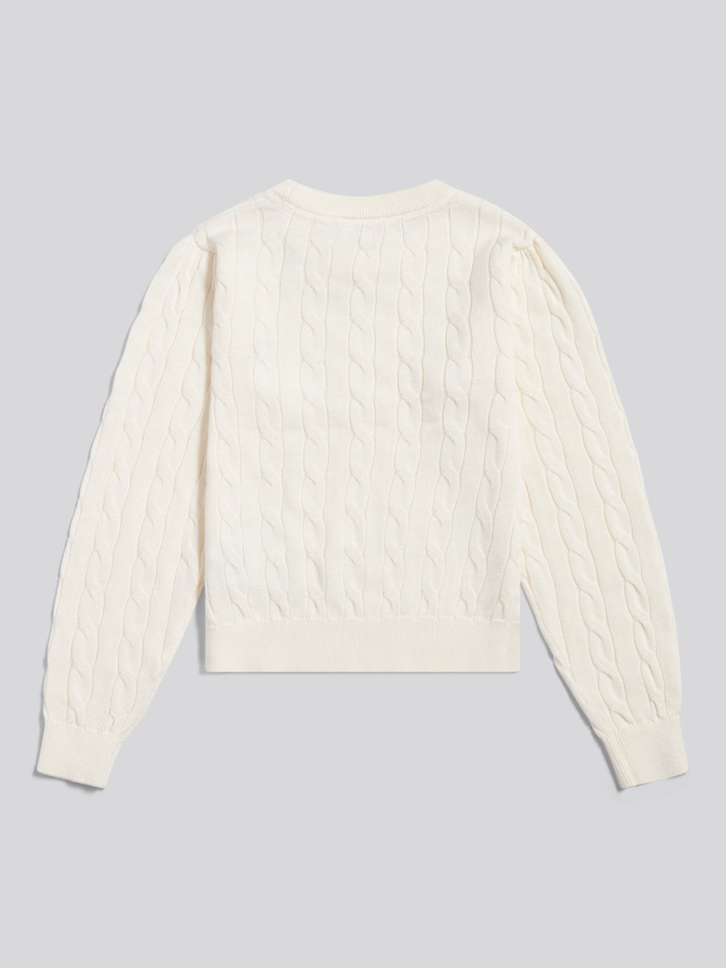 Girls Cable Knit Jumper in Marshmallow